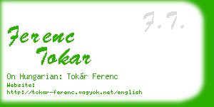 ferenc tokar business card